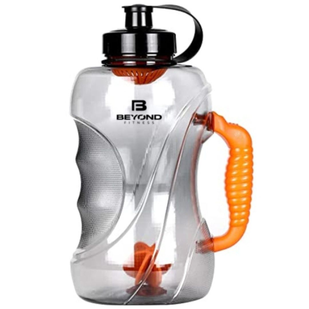 Sip your Drink in Modern Way with Beyond Fitness 1.5 Ltr Plastic Gallon Shaker with Mixer Ball