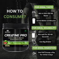 Beyond Fitness Creatine Pro 156gm, 3g pure Creatine Monohydrate with 400 ML Shaker Bottle