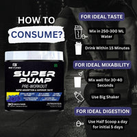 Beyond Fitness Super Pump 300gm Pre Workout (30 Servings, Blue Raspberry) with Creatine Pro, 3000mg pure Creatine Monohydrate, Watermelon, 156gm