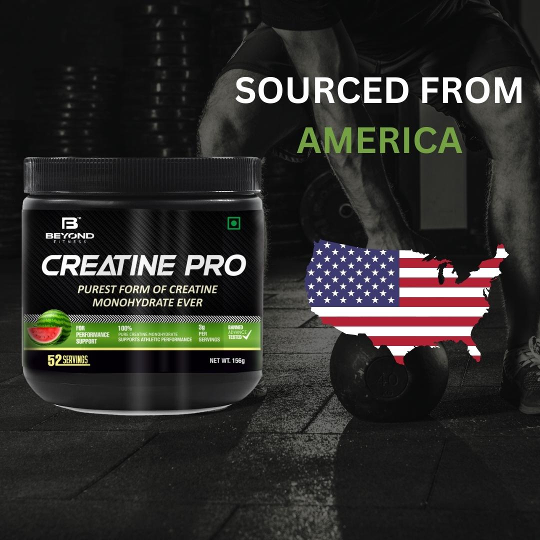 Beyond Fitness Creatine Pro 156gm, 3g pure Creatine Monohydrate (Pack of 2)