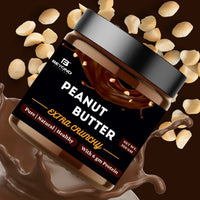 Beyond Fitness Dark Choclate Extra Crunchy High Protein Peanut Butter - 300gm with 19gm Whey protein