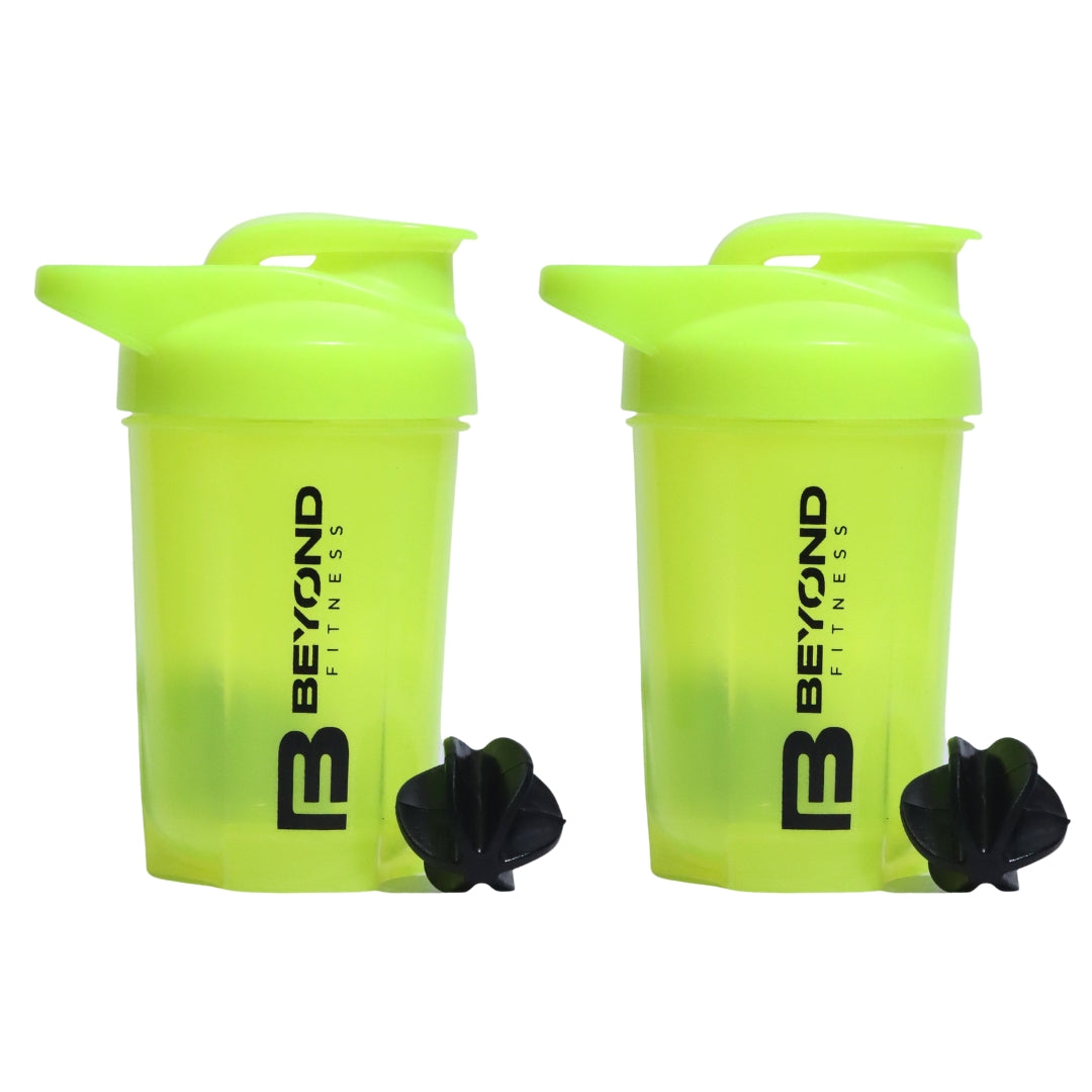 Beyond Fitness Gym Typhoon Shaker Bottle 400 ML with Mixer| Protein Shaker Bottle | Men & Women Gym Shaker Bottle for Protein Bcaa & Pre & Post Workout 400ml Capacity (Pack of 2)